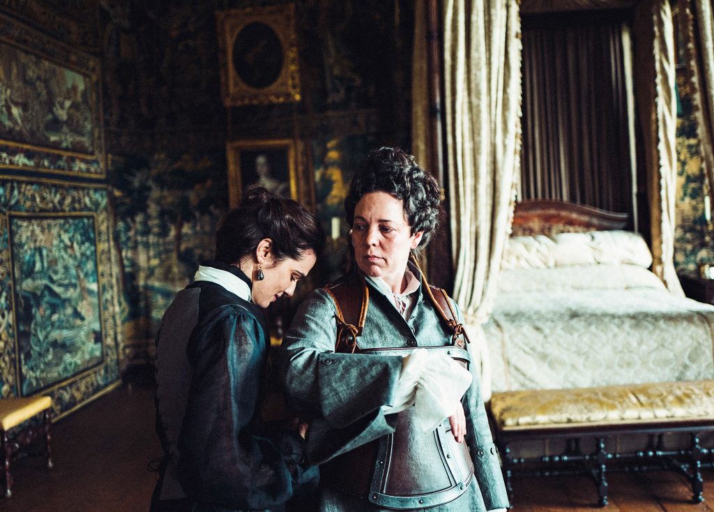 Στιγμιότυπο από την ταινία «The Favourite» σε σκηνοθεσία Γιώργου Λάνθιμου.