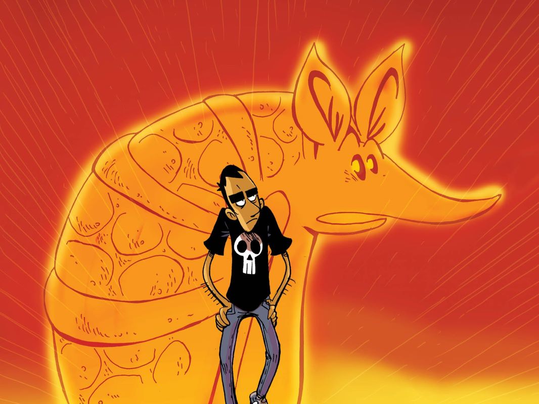 Λεπτομέρεια εξωφύλλου του κόμικ «Η Προφητεία του Αρμαντίλλο».